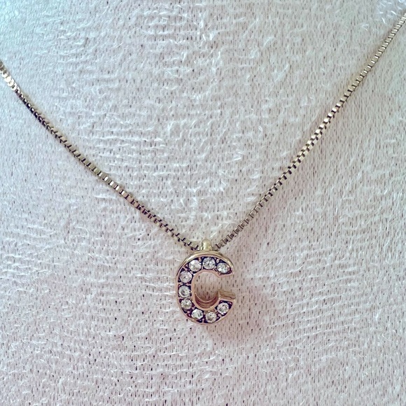 Anne Klein Jewelry - Anne Klein Gold Pave Initial “C” Necklace